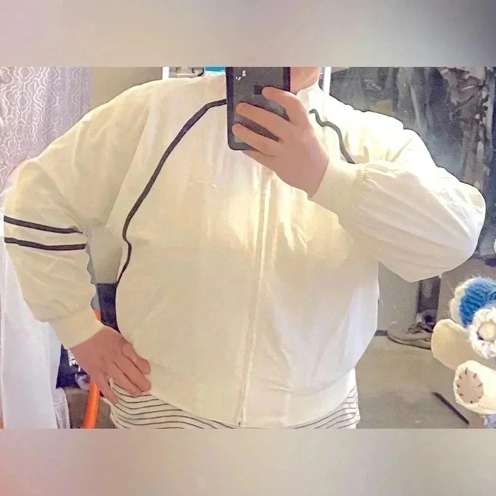 Cream-Milk color lightweight jacket - Picture 2 of 10